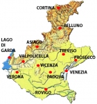 Map of veneto