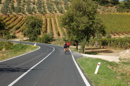 Cyclng in the Val d'Orcia